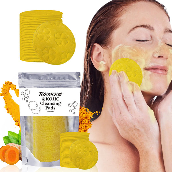 Facial Cleansing Pads - Turmeric Compressed Professional Exfoliating Set