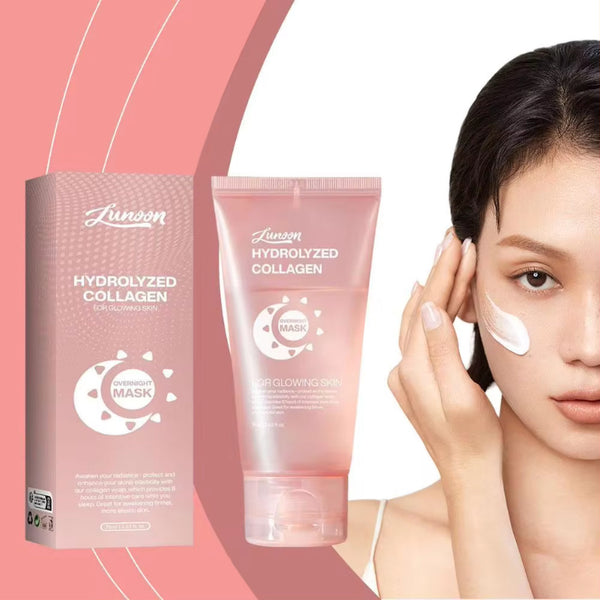Collagen Overnight Mask - Professional Wrapping Tear-Off Anti-Aging Brush Applicator