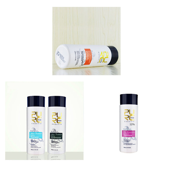 Image of Serelivia Brazilian Keratin Hair Treatment products, including shampoo and conditioners for hair repair and straightening.