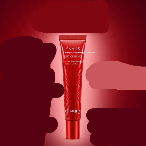 Red skincare product tube with 'BIOAQUA' branding on a red background