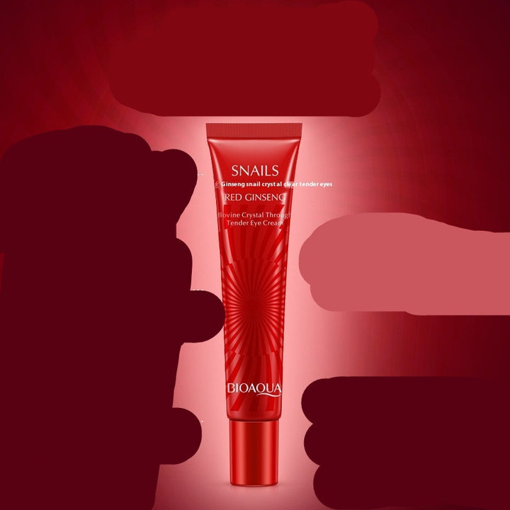 Red skincare product tube with 'BIOAQUA' branding on a red background