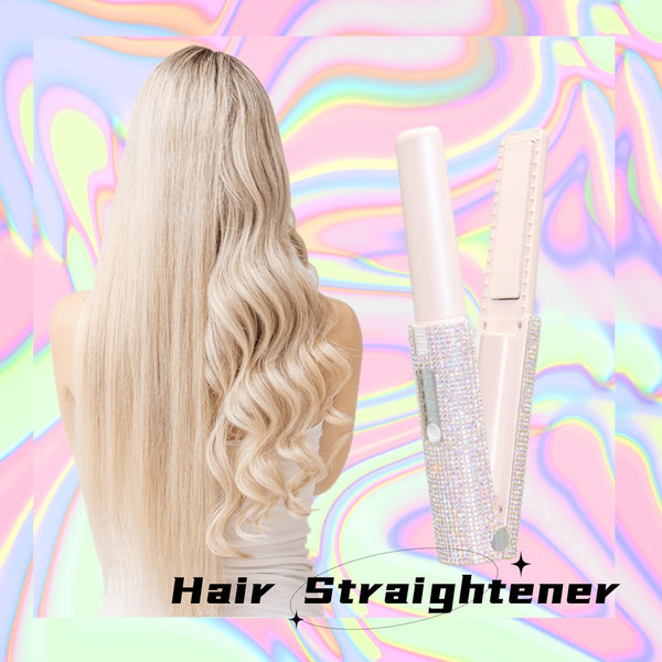 Hair straightener with a colorful, abstract background