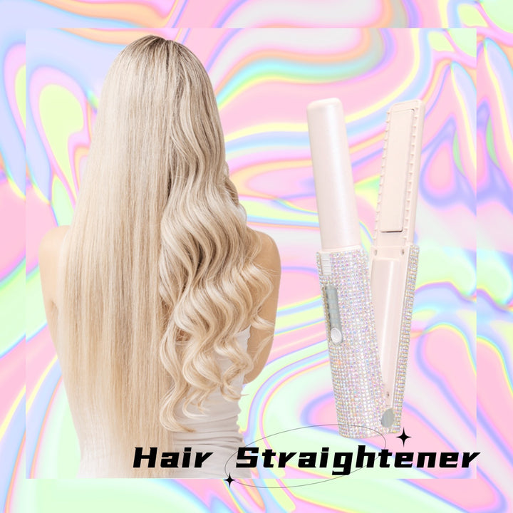 Hair straightener with a colorful, abstract background