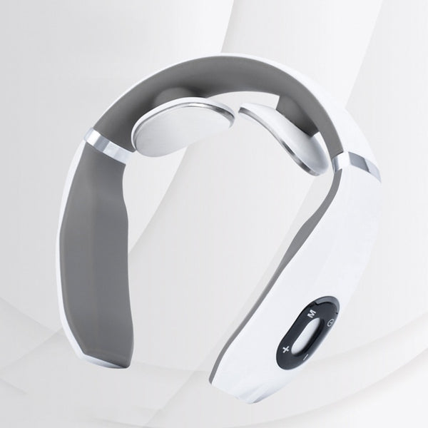 White and gray electronic device on a light gray background