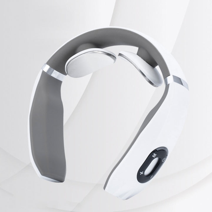 White and gray electronic device on a light gray background