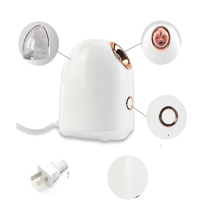 White electronic device with various components on a white background