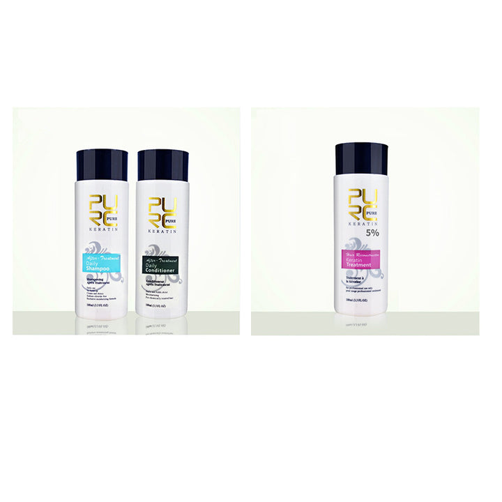 Image of Serelivia's Brazilian Keratin Hair Treatment Set featuring shampoo and conditioner for deep hair repair.