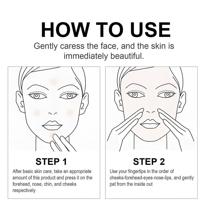 Instructions on how to use a skincare product with step-by-step guidance.