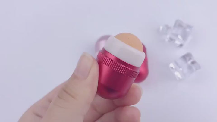 Volcanic stone oil control roller demonstration natural mineral face oil absorption professional guide
