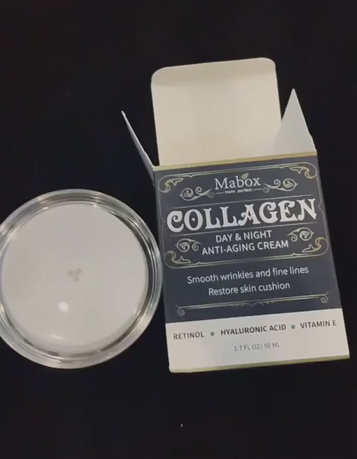 Anti-aging collagen moisturizing cream application day night SPF 10 neck care demonstration
