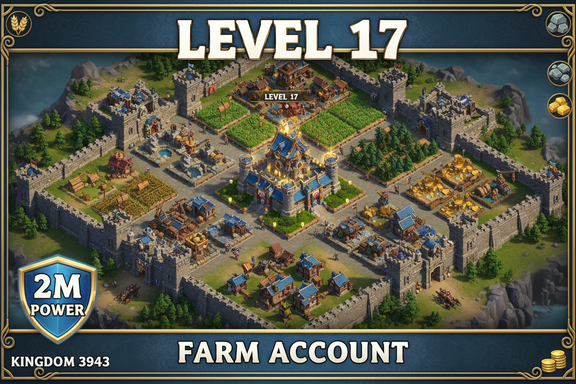 Farm Account Level 17 1 - 2M Power | Kingdom 3943 | Rise of Kingdoms ...